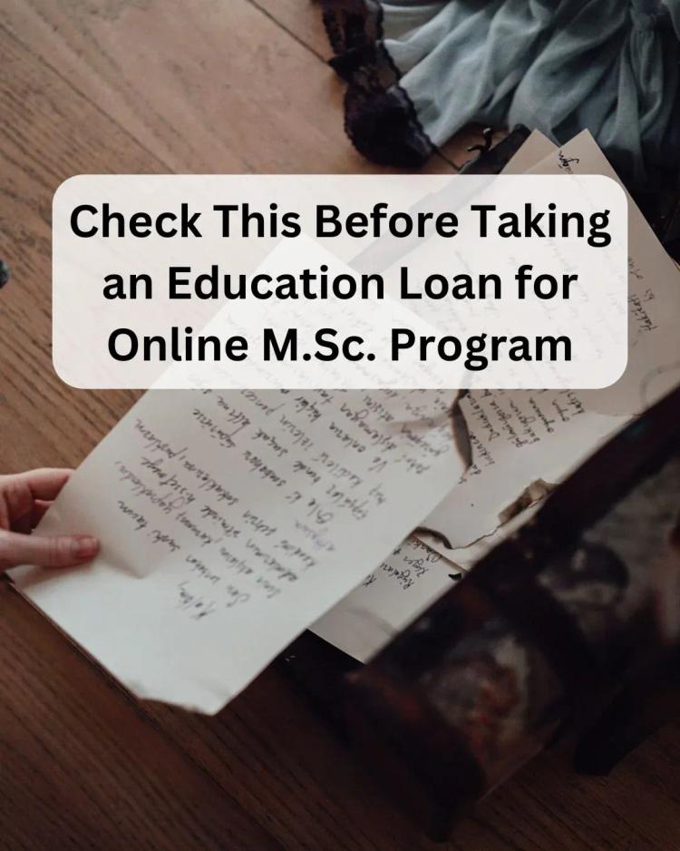 Education Loan for M.Sc. Course